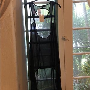 Millau NWT Black Sheer Coverup Dress, XS